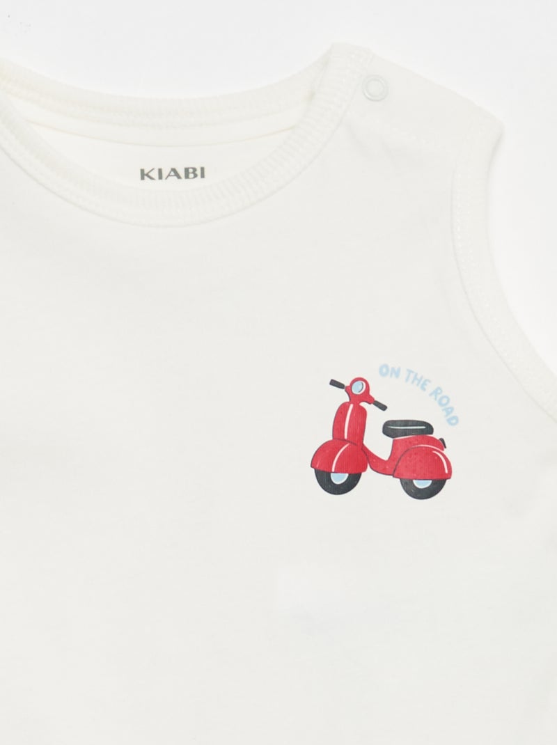 Completo 2 pezzi canotta + shorts Bianco - Kiabi