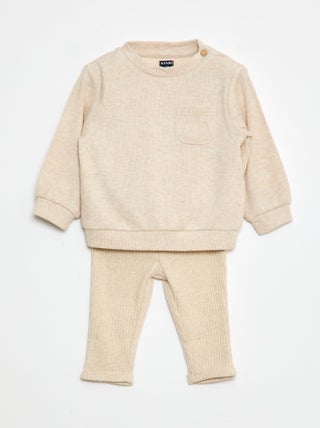 Completo 2 pezzi felpa + leggings