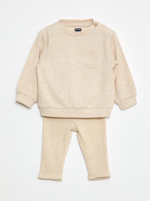 Completo 2 pezzi felpa + leggings - Kiabi