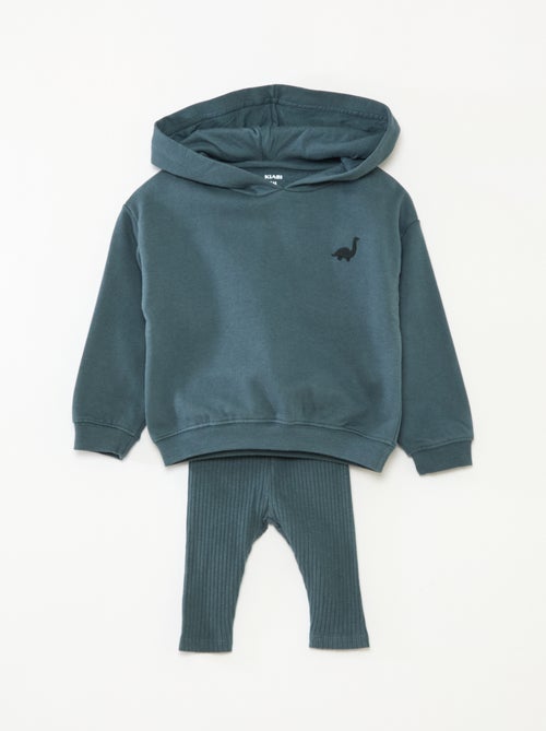 Completo 2 pezzi felpa + leggings - Kiabi