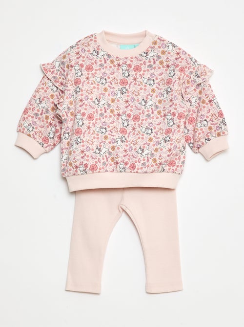 Completo 2 pezzi felpa + leggings 'Disney' - Kiabi