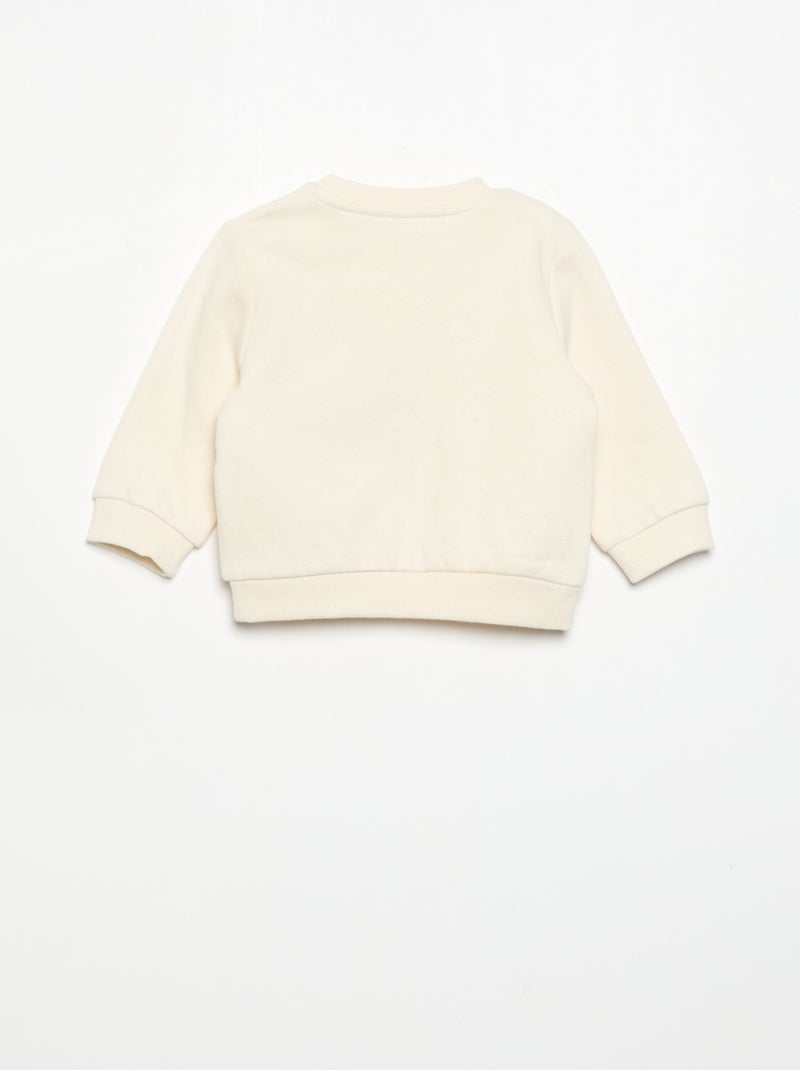 Completo 2 pezzi felpa + pantaloni Beige - Kiabi