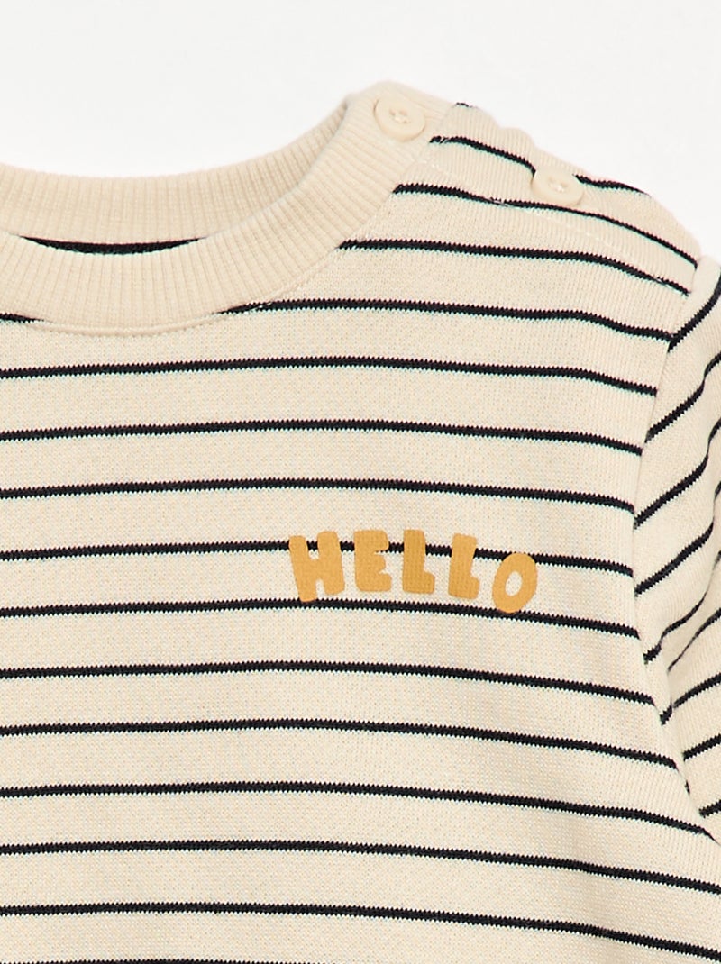 Completo 2 pezzi felpa + pantaloni Bianco - Kiabi