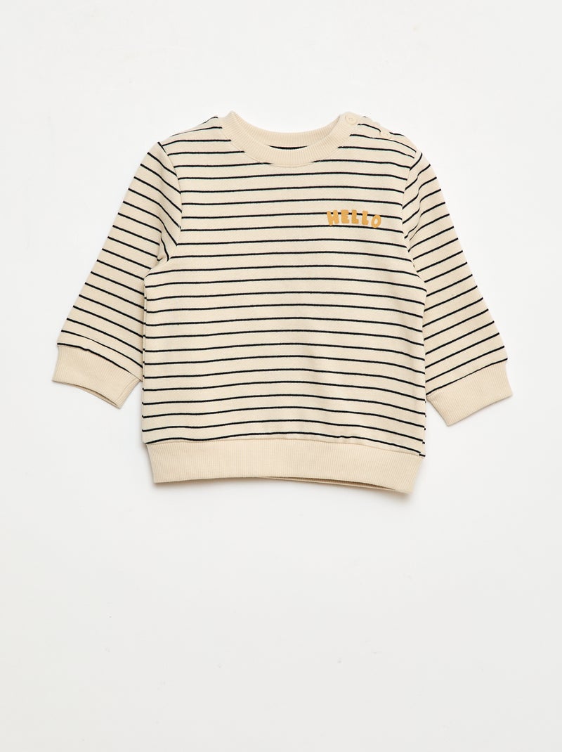 Completo 2 pezzi felpa + pantaloni Bianco - Kiabi