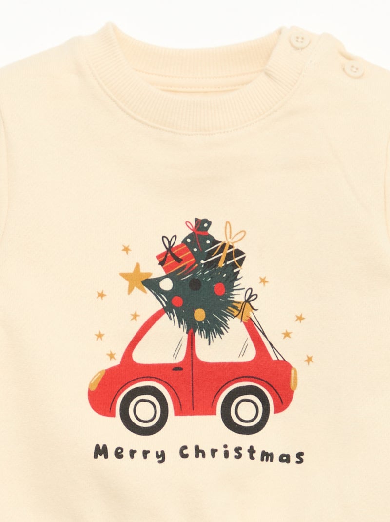 Completo 2 pezzi felpa + pantaloni Bianco - Kiabi