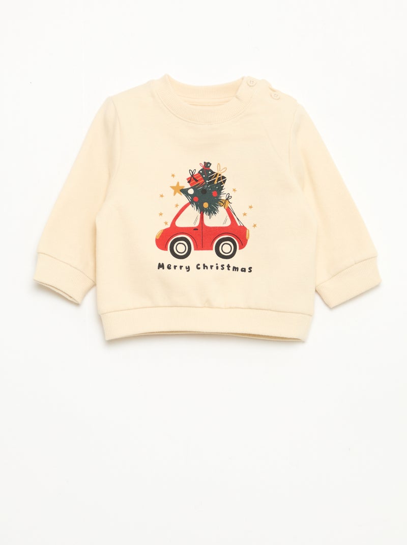 Completo 2 pezzi felpa + pantaloni Bianco - Kiabi