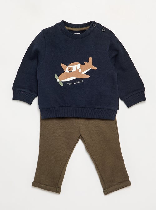 Completo 2 pezzi felpa + pantaloni - Kiabi