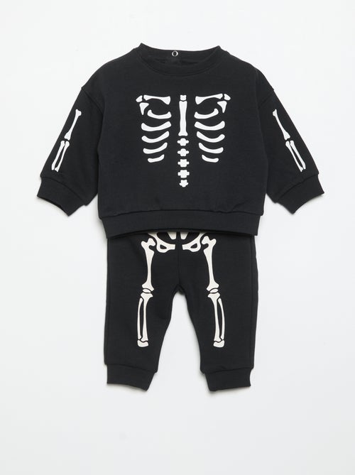Completo 2 pezzi \'Halloween\' - Felpa + pantaloni da jogging - Kiabi
