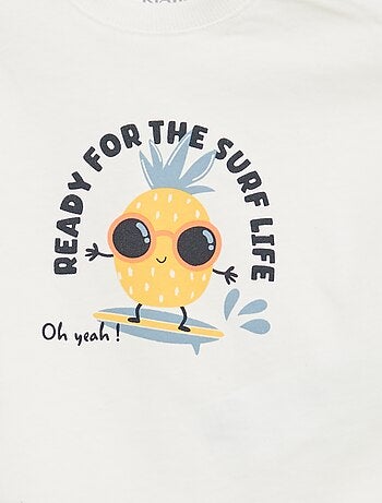 Completo 2 pezzi in cotone T-shirt + short