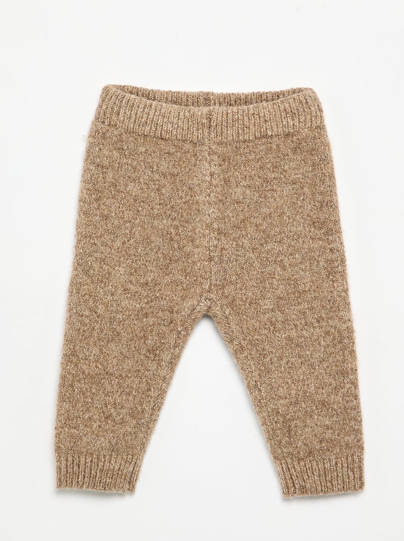 Completo 2 pezzi in maglia - maglione + leggings Beige - Kiabi