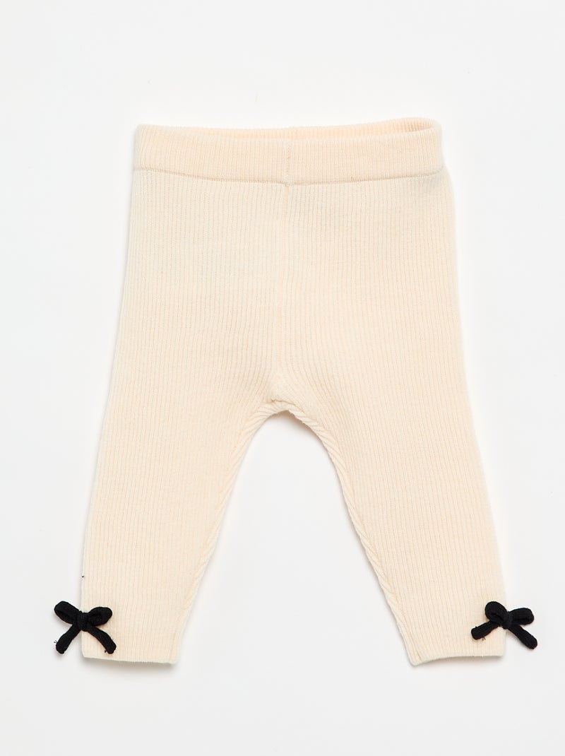 Completo 2 pezzi in maglia - Maglione + leggings Bianco - Kiabi