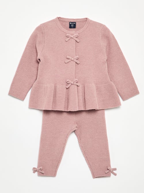 Completo 2 pezzi in maglia - Maglione + leggings - Kiabi