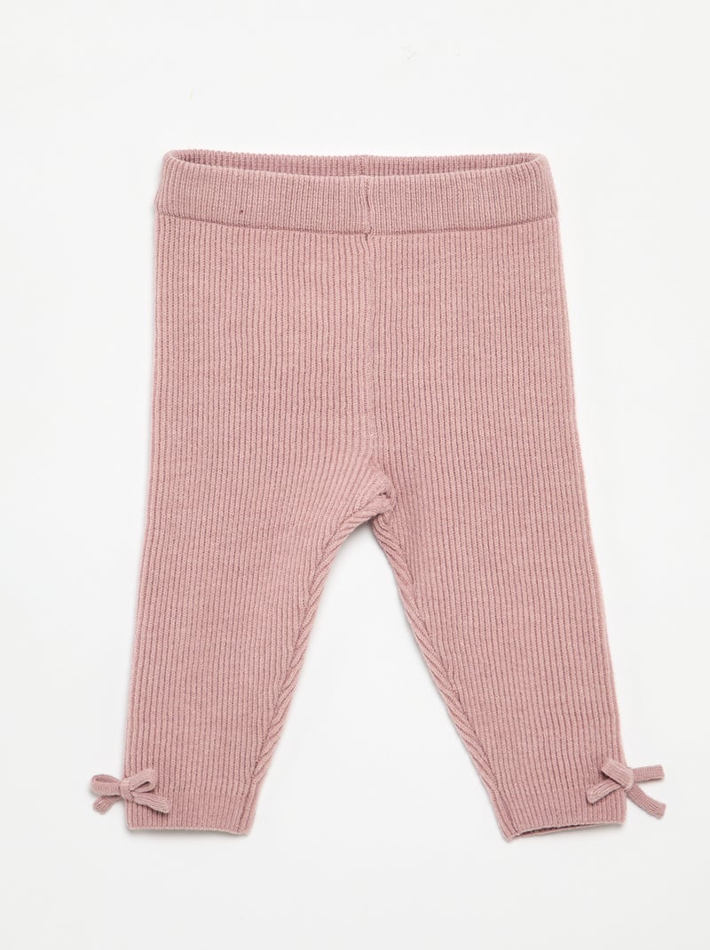 Completo 2 pezzi in maglia - Maglione + leggings Rosa - Kiabi