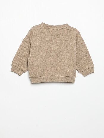 Completo 2 pezzi in maglia a costine - Felpa + pantaloni