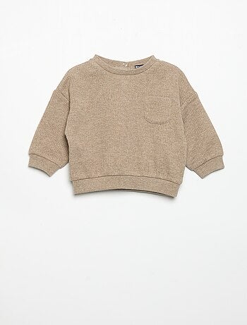 Completo 2 pezzi in maglia a costine - Felpa + pantaloni