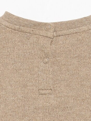 Completo 2 pezzi in maglia a costine - Felpa + pantaloni