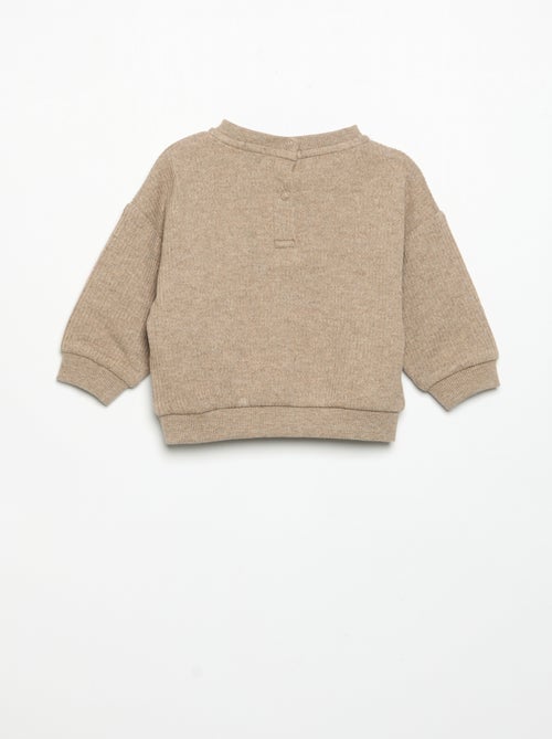 Completo 2 pezzi in maglia a costine - Felpa + pantaloni - Kiabi