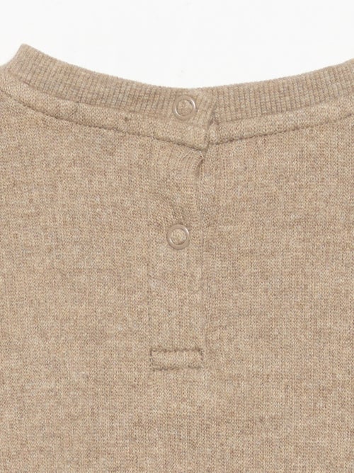 Completo 2 pezzi in maglia a costine - Felpa + pantaloni - Kiabi