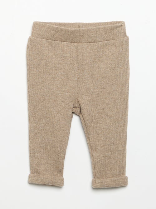 Completo 2 pezzi in maglia a costine - Felpa + pantaloni - Kiabi
