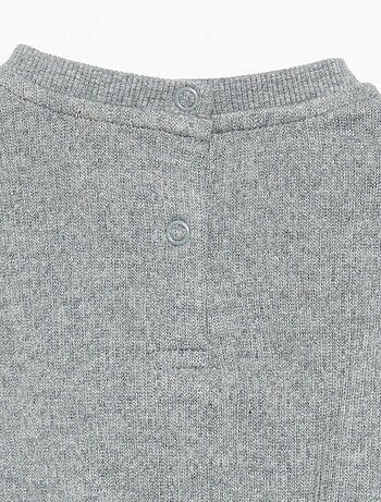 Completo 2 pezzi in maglia a costine - Felpa + pantaloni