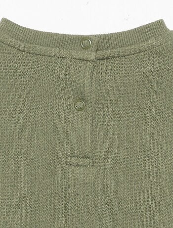 Completo 2 pezzi in maglia a costine - Felpa + pantaloni