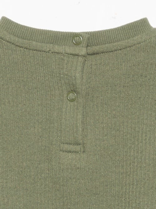 Completo 2 pezzi in maglia a costine - Felpa + pantaloni - Kiabi
