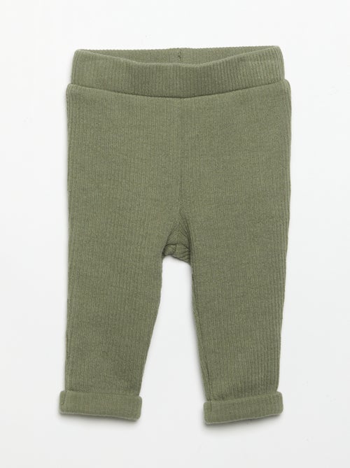 Completo 2 pezzi in maglia a costine - Felpa + pantaloni - Kiabi