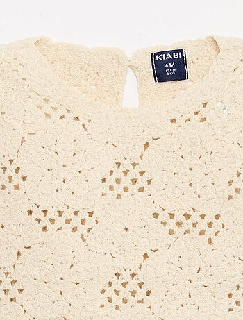 Completo 2 pezzi in maglia all'uncinetto - top + shorts