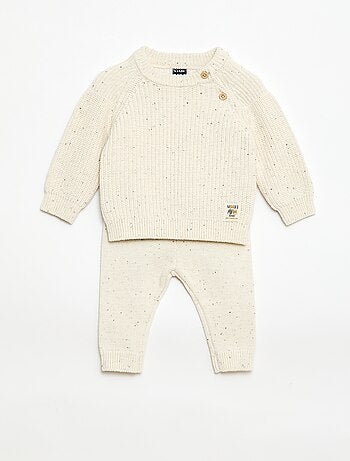 Completo 2 pezzi in maglia mouliné