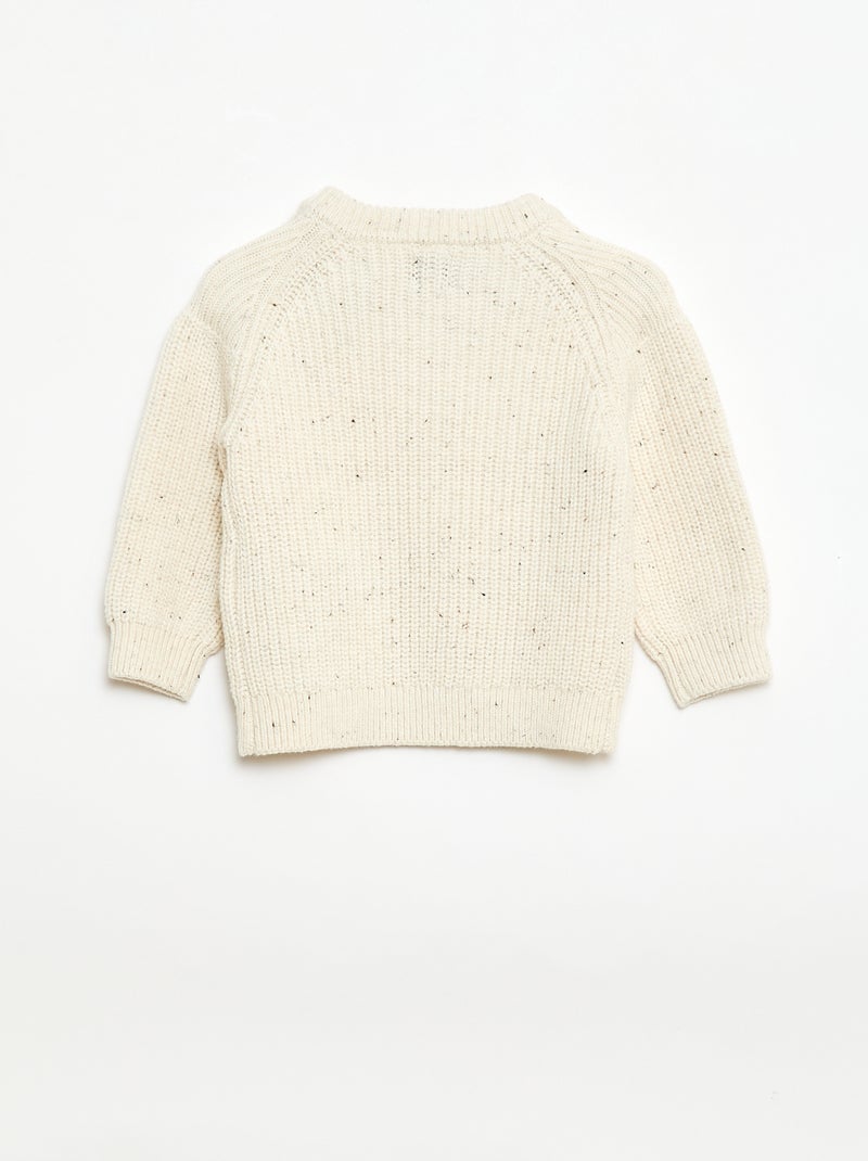 Completo 2 pezzi in maglia mouliné Bianco - Kiabi