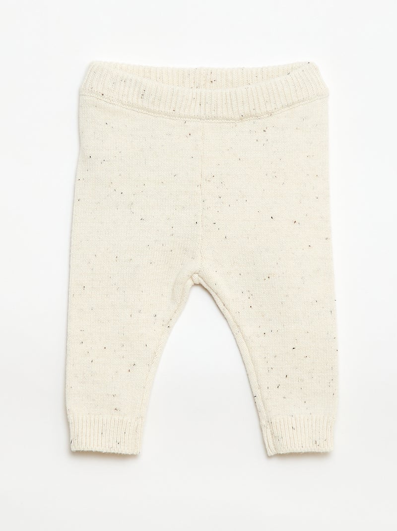 Completo 2 pezzi in maglia mouliné Bianco - Kiabi