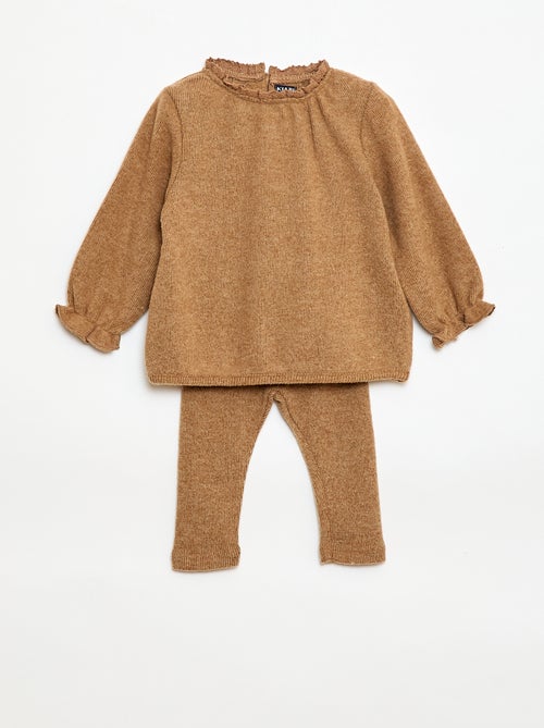 Completo 2 pezzi in maglia peluche - Kiabi