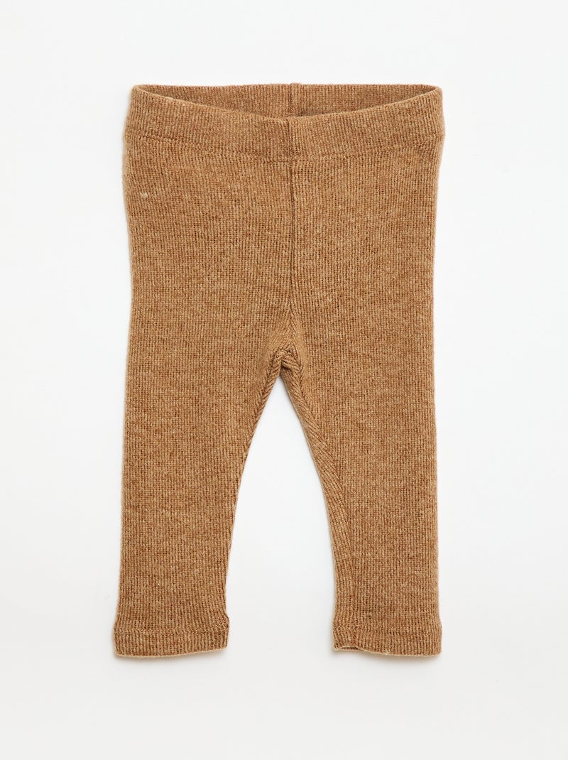 Completo 2 pezzi in maglia peluche Beige - Kiabi
