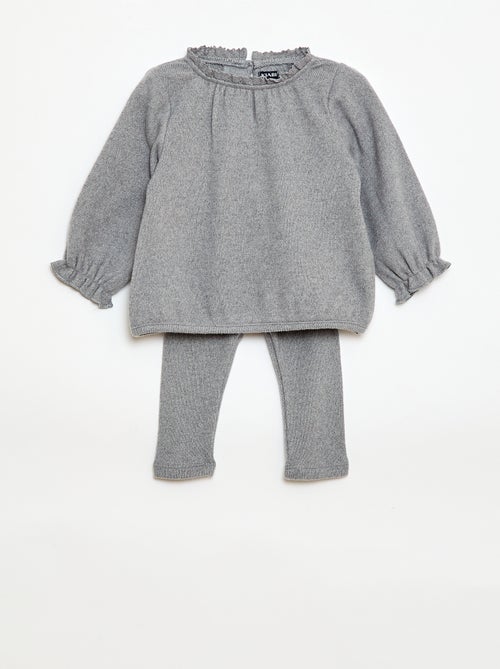 Completo 2 pezzi in maglia peluche - Kiabi