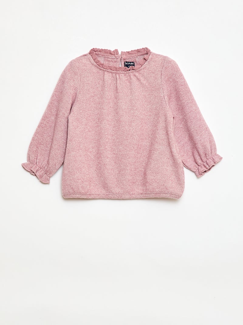 Completo 2 pezzi in maglia peluche Rosa - Kiabi