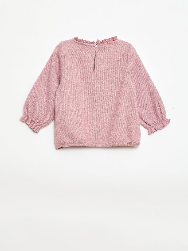 Completo 2 pezzi in maglia peluche Rosa - Kiabi