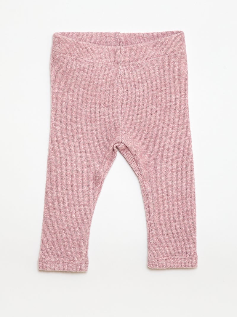 Completo 2 pezzi in maglia peluche Rosa - Kiabi