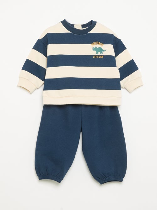 Completo 2 pezzi in pile - felpa + pantaloni da jogging - Kiabi
