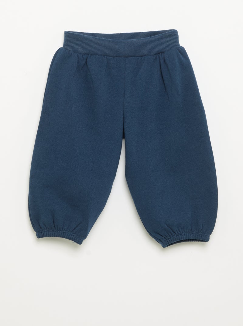 Completo 2 pezzi in pile - felpa + pantaloni da jogging Blu Marino - Kiabi