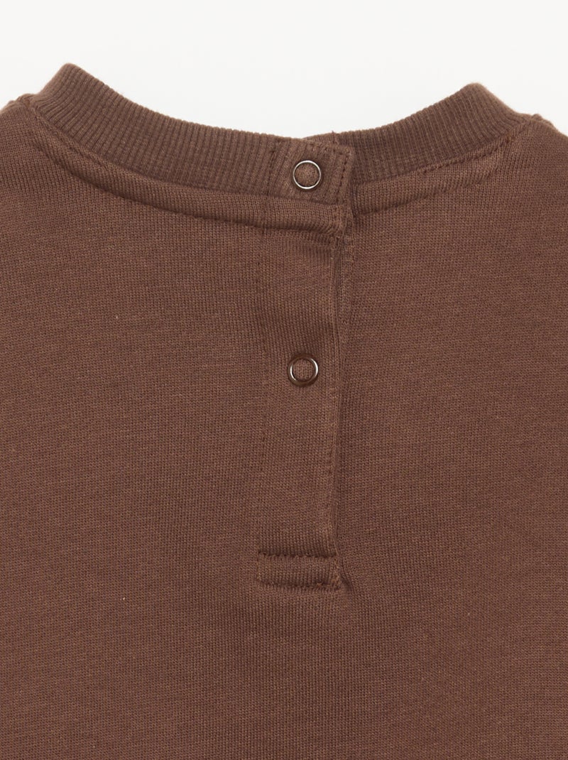 Completo 2 pezzi in pile - felpa + pantaloni da jogging Marrone - Kiabi