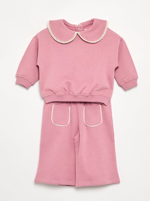 Completo 2 pezzi in pile - Felpa + pantaloni - Kiabi