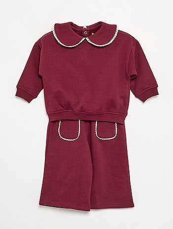 Completo 2 pezzi in pile - Felpa + pantaloni