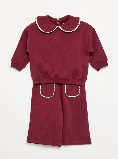 Completo 2 pezzi in pile - Felpa + pantaloni - Kiabi