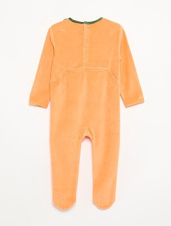 Completo 2 pezzi in velluto 'Halloween' - tutina + berretto