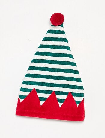 Completo 2 pezzi 'Natale' in velluto - tutina + berretto
