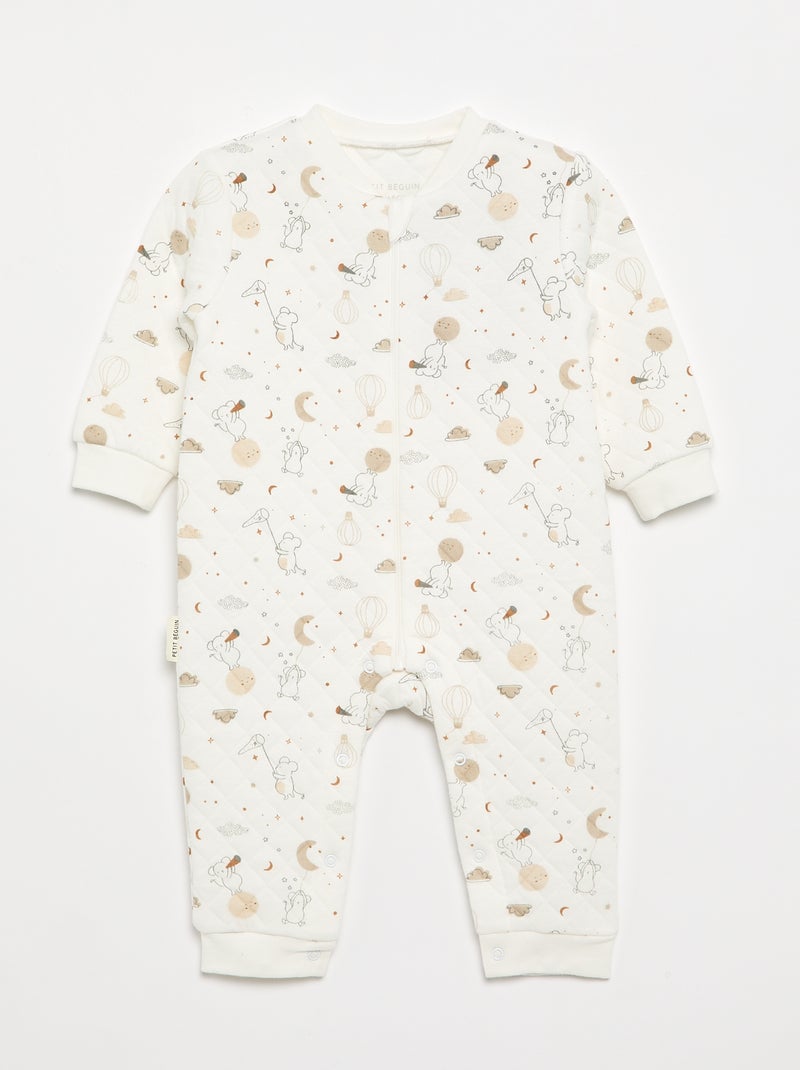 Completo 2 pezzi 'Petit Béguin' - Tuta + scarpine Bianco - Kiabi