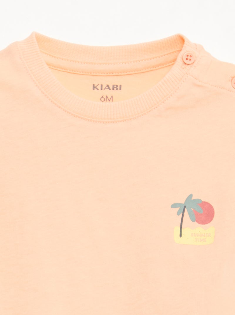 Completo 2 pezzi short + T-shirt Arancione - Kiabi