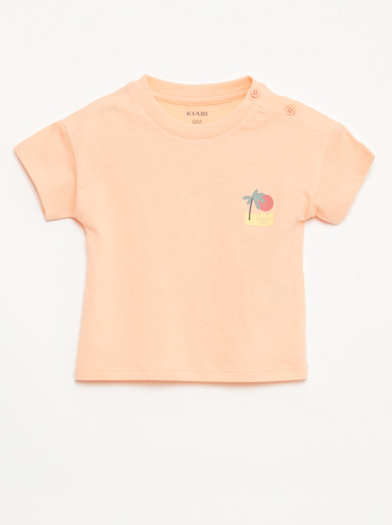 Completo 2 pezzi short + T-shirt Arancione - Kiabi
