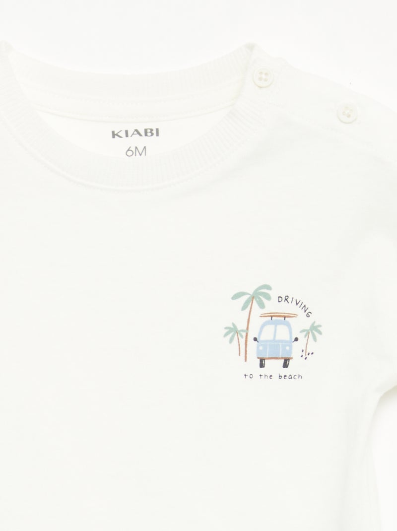 Completo 2 pezzi short + T-shirt Bianco - Kiabi