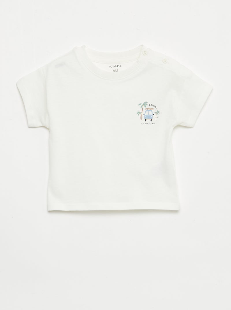 Completo 2 pezzi short + T-shirt Bianco - Kiabi
